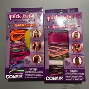 Conair Quick Twist Accessory Pack set of two Bold & Bright Sparkle & Shine